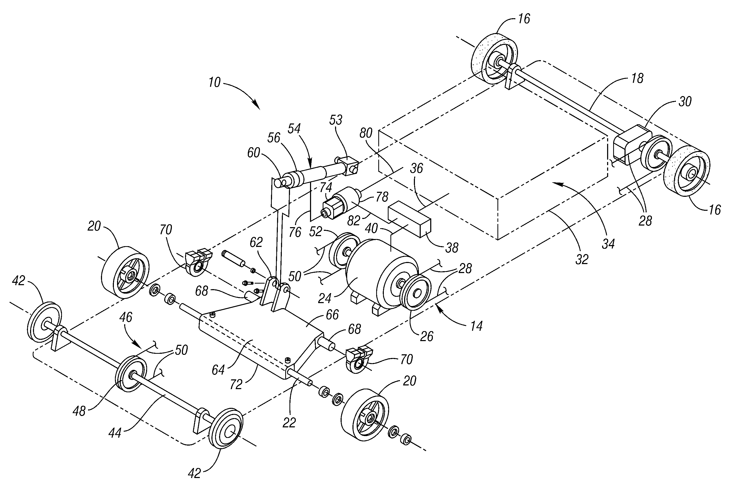 Battery powered concrete saw