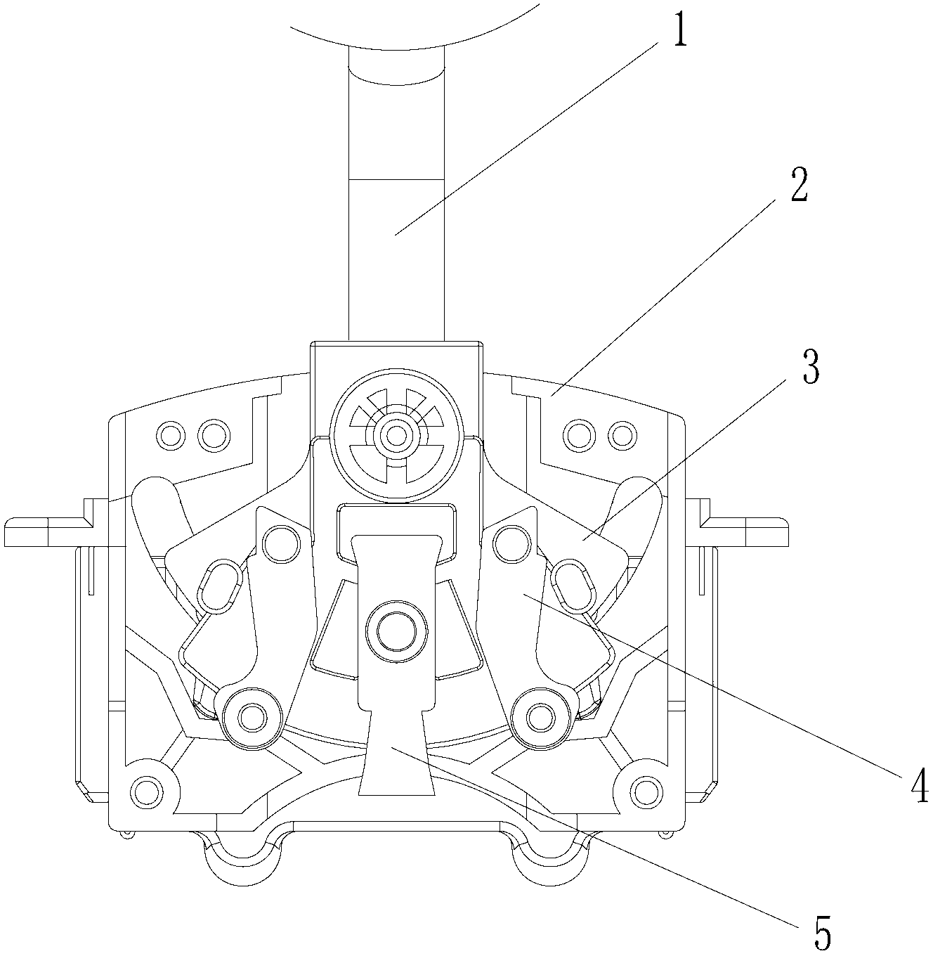 Motor steering return structure