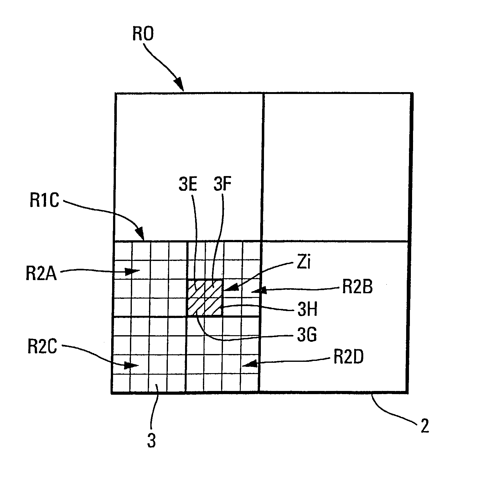 Method for extracting an illuminate zone from a photosensor matrix