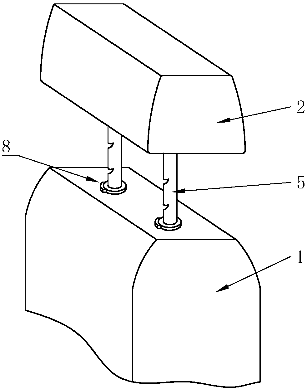 Automobile headrest adjusting device