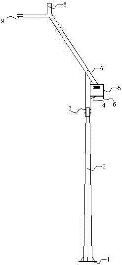 A solar integrated street light