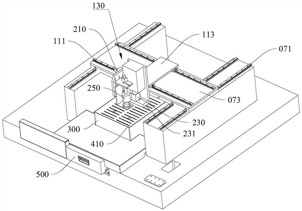 A transition belt cutting bearing device