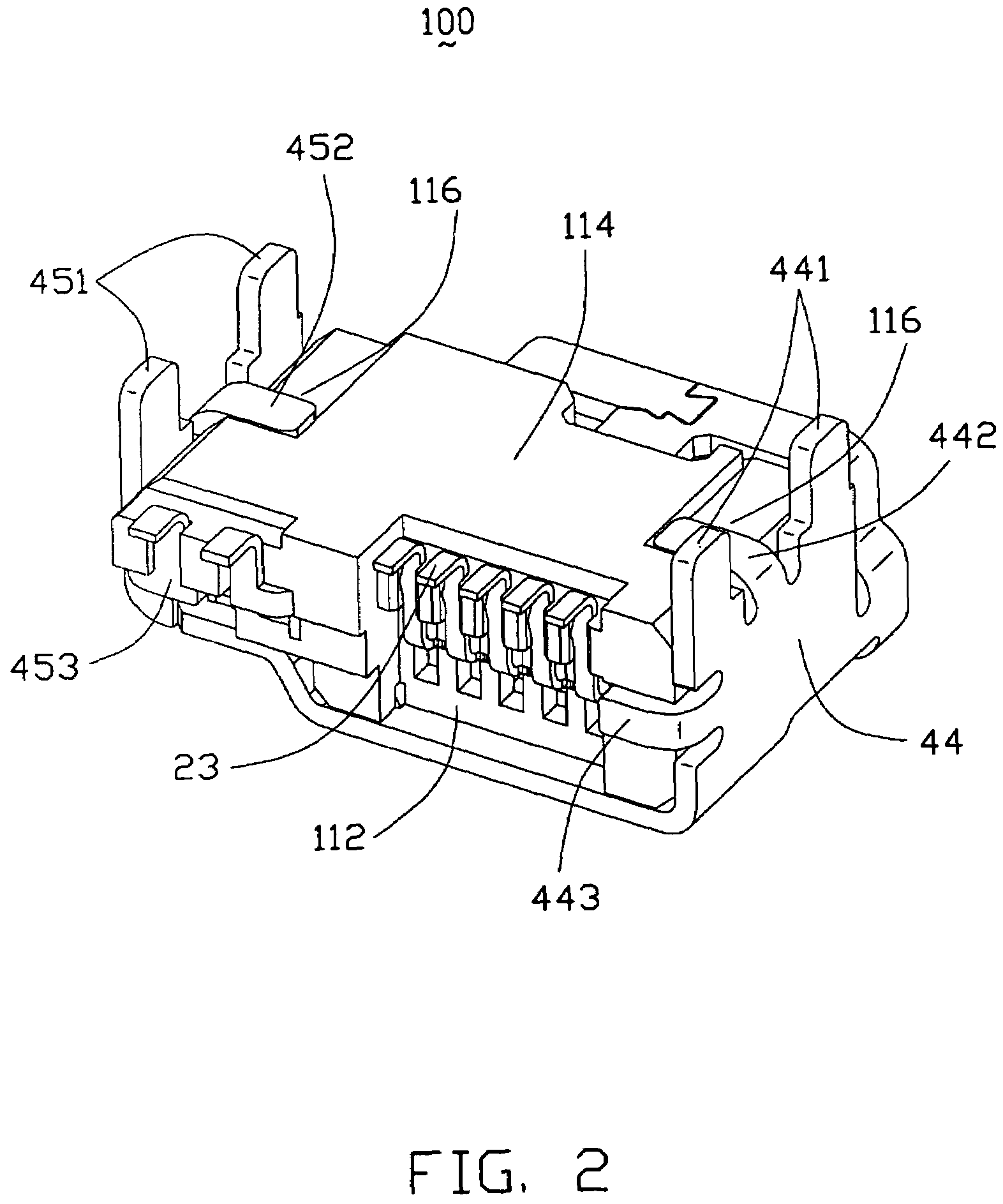 Electrical connector with a detective switch