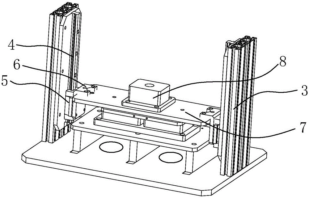 Manufacturing device of cable connector employing electronically controlled grating linkage