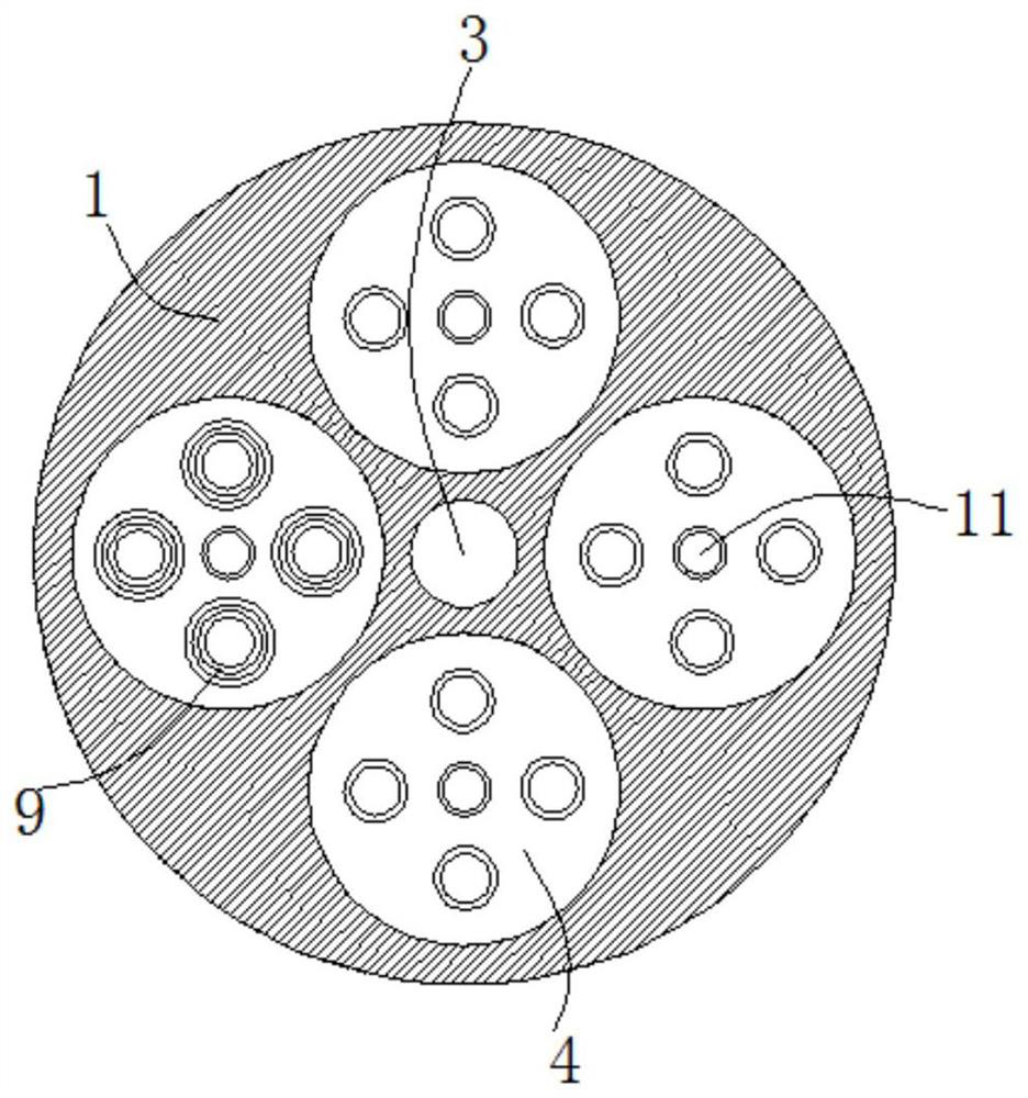 A floating body for semi-submerged marine wind power generation equipment