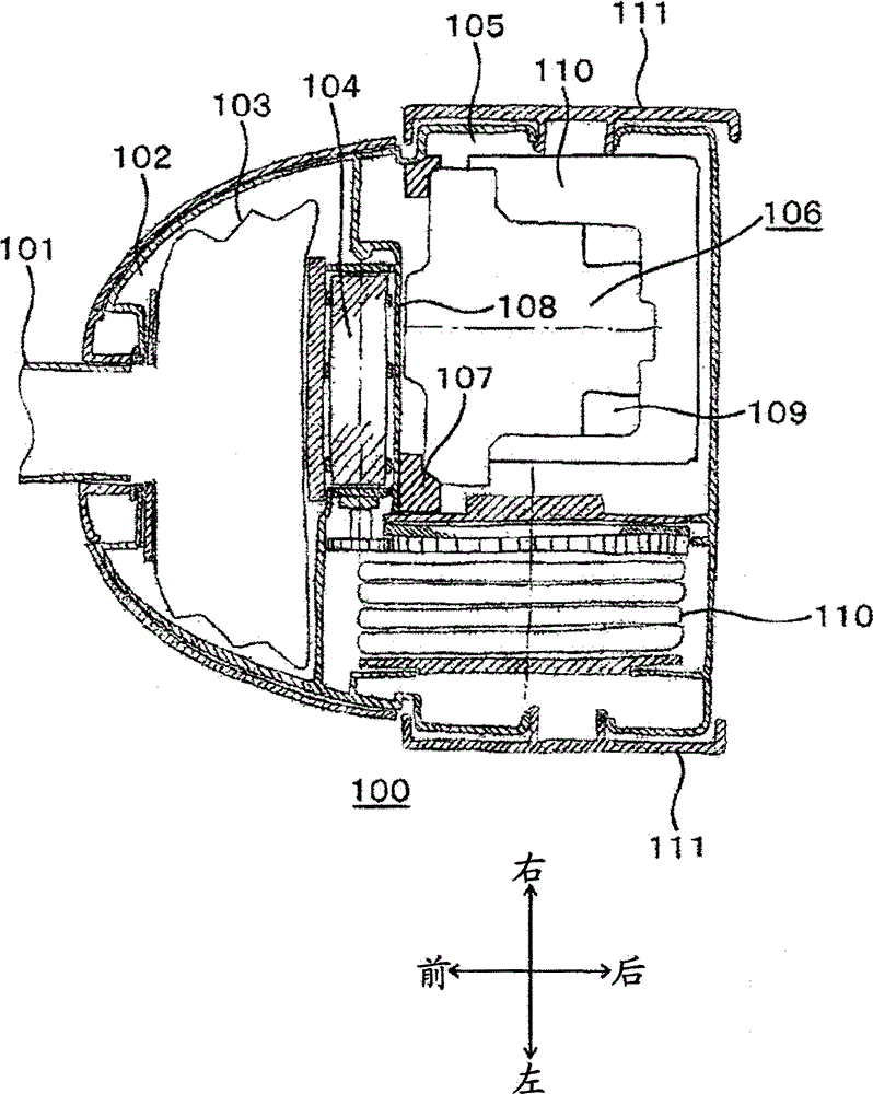 Electric air blower and electric dust collector provided with the same