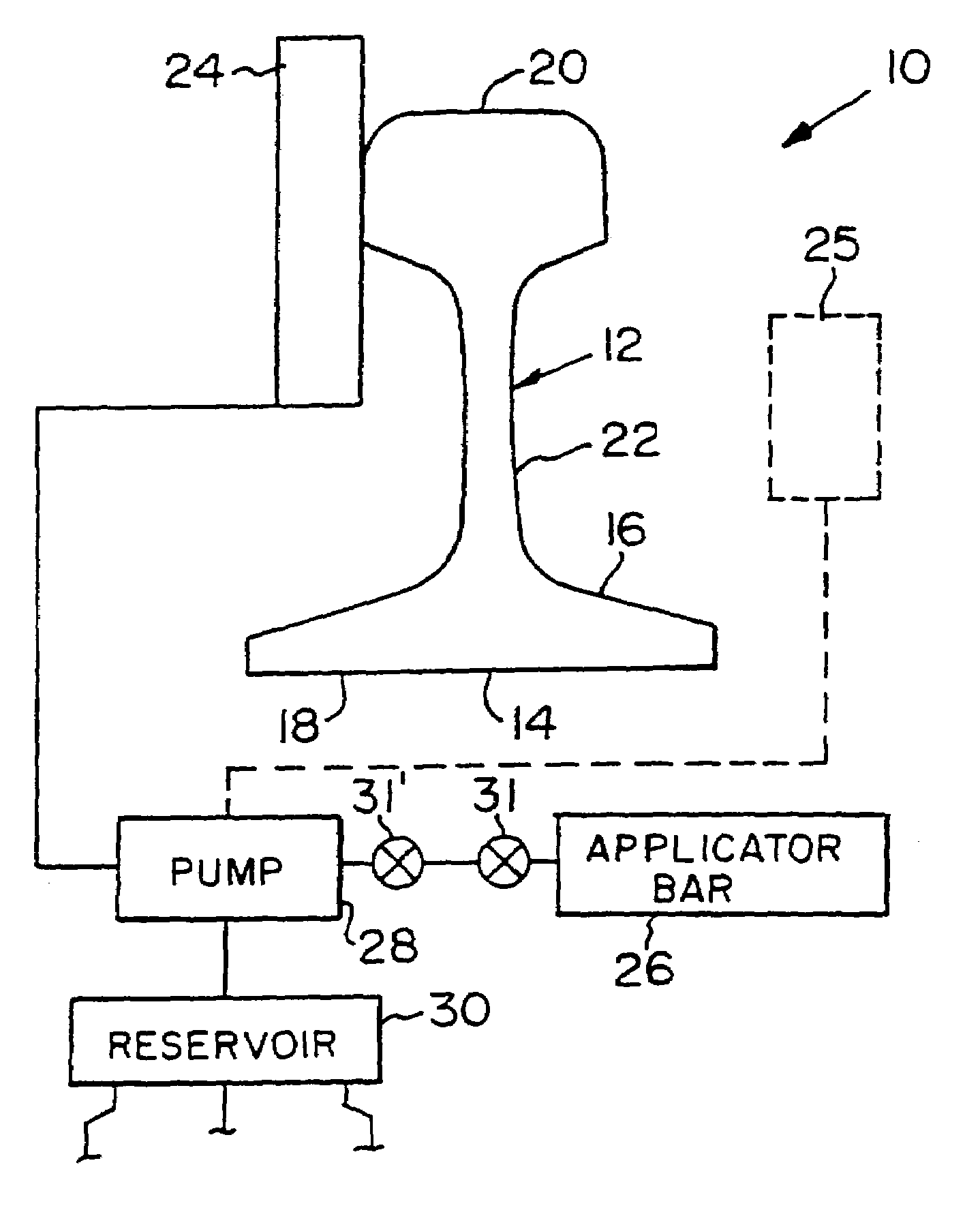 Top of rail applicator