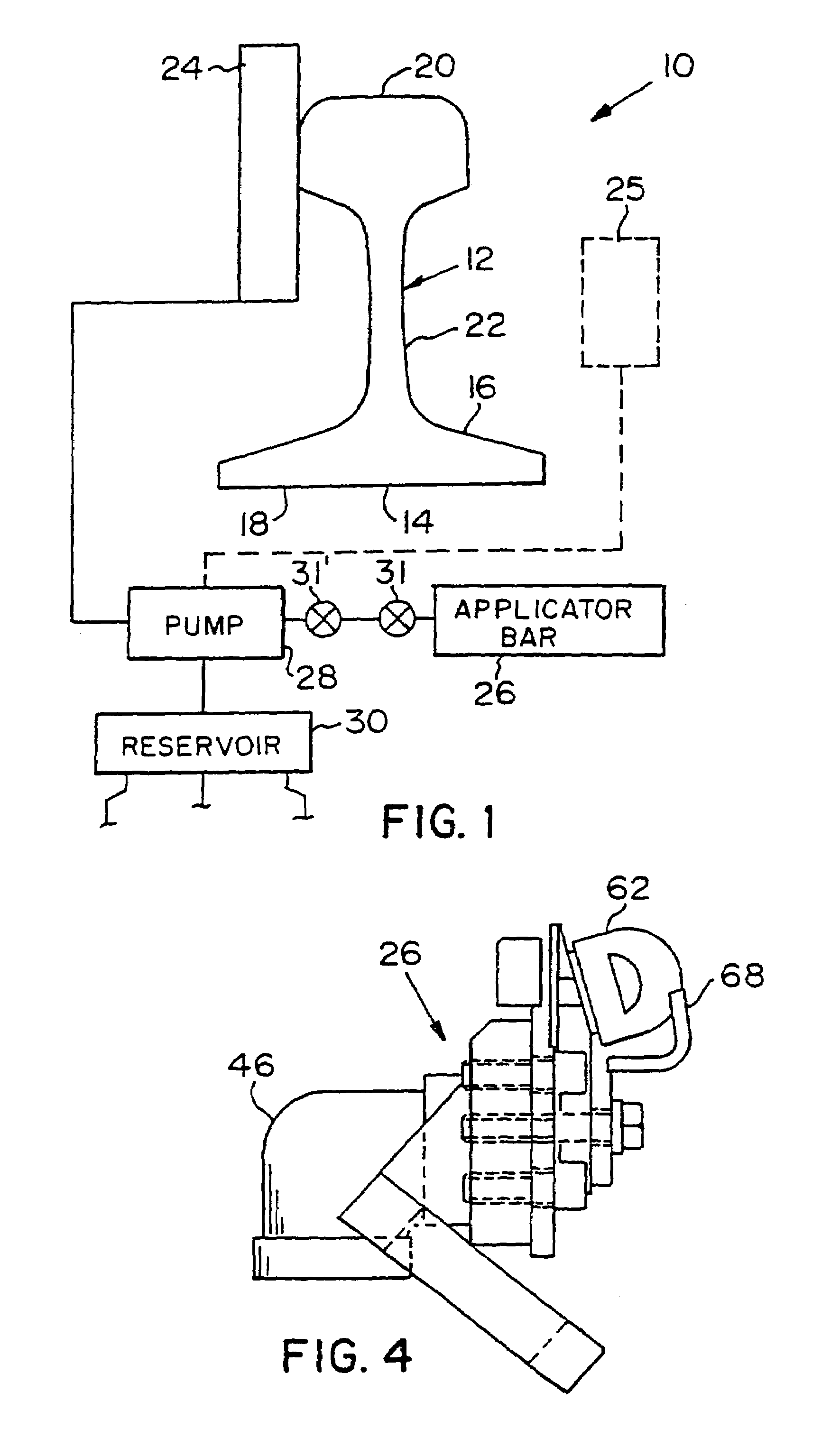 Top of rail applicator