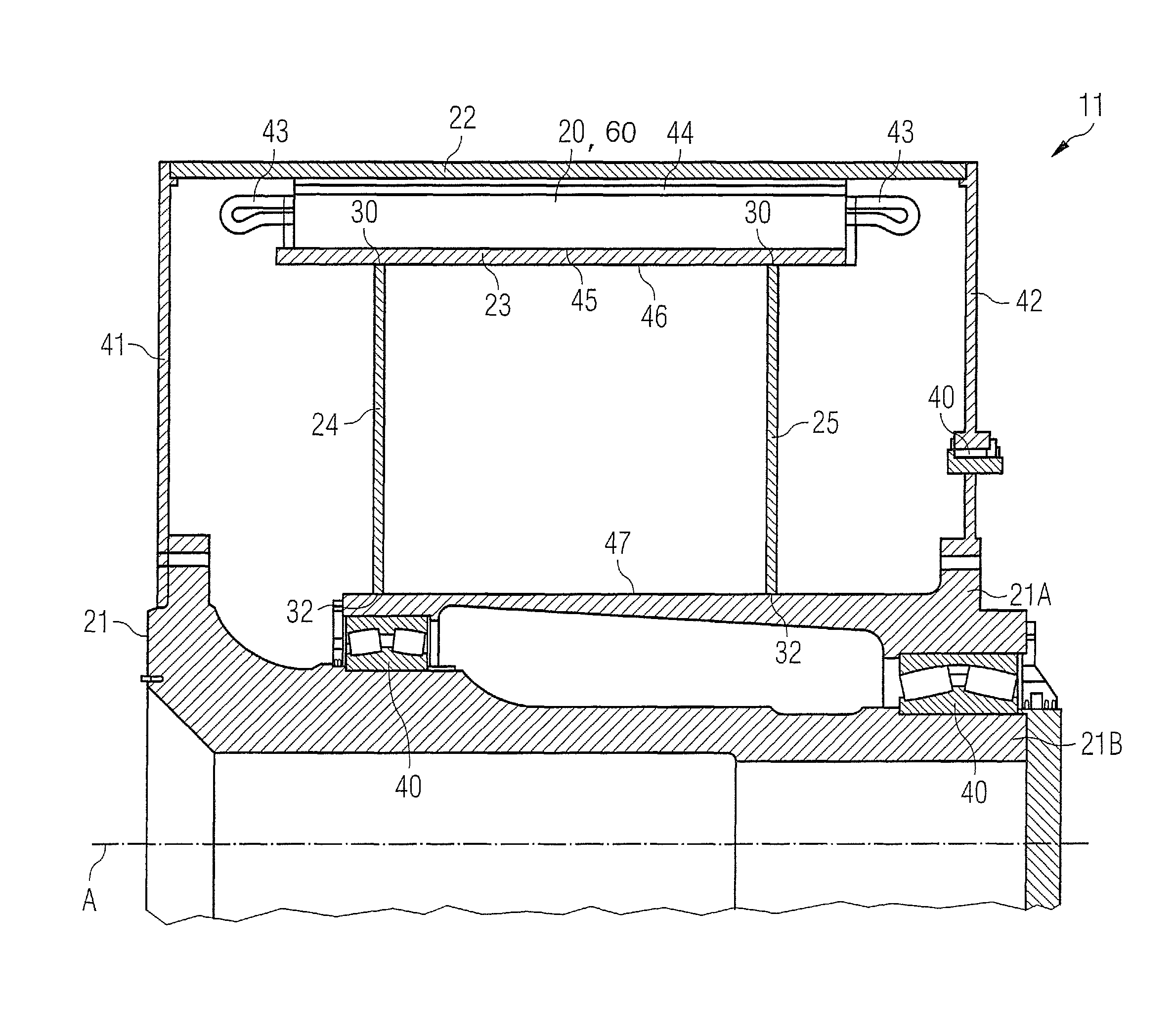 Stator arrangement, generator and wind turbine