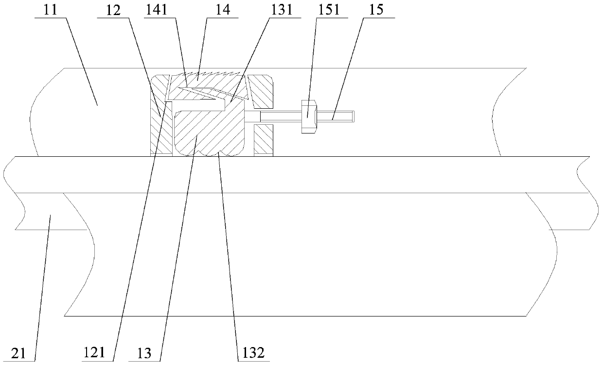 A slip-tooth cable protection device