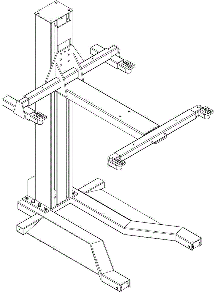 Vehicle-mounted flow type automobile maintenance lifting machine