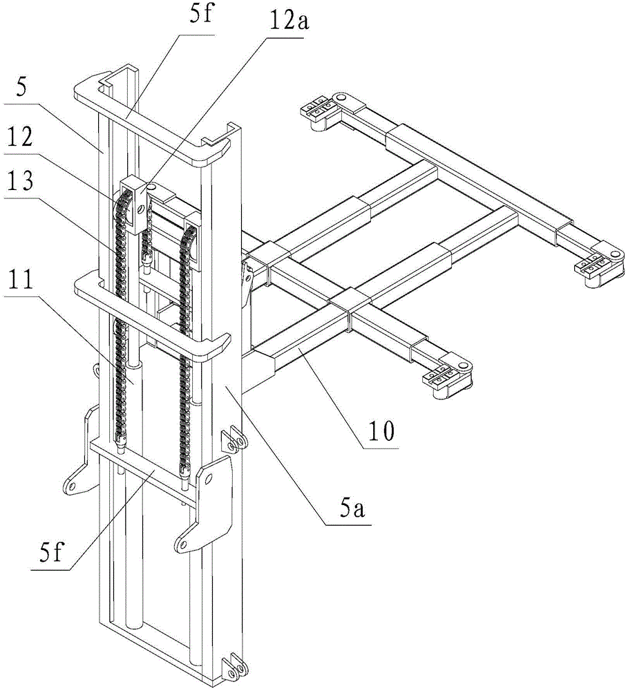 Vehicle-mounted flow type automobile maintenance lifting machine