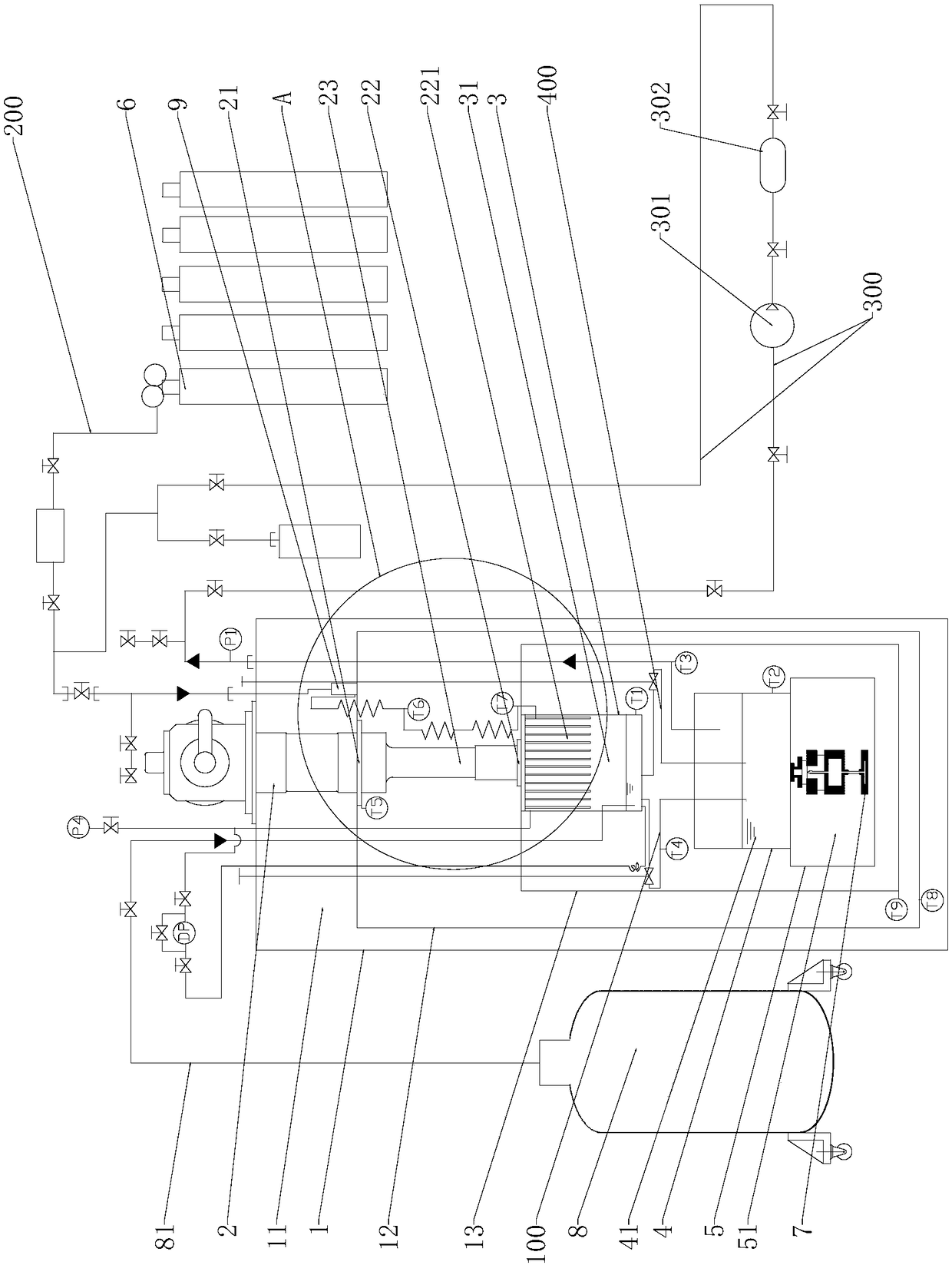 Low temperature cooling equipment by taking refrigerator as cold source