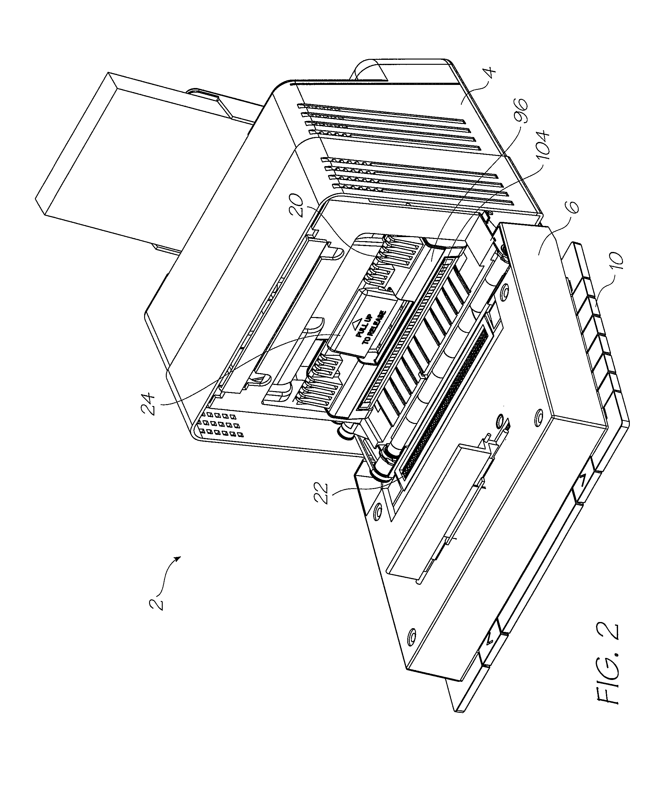 Printhead with elongate array of nozzles and distributed pulse dampers