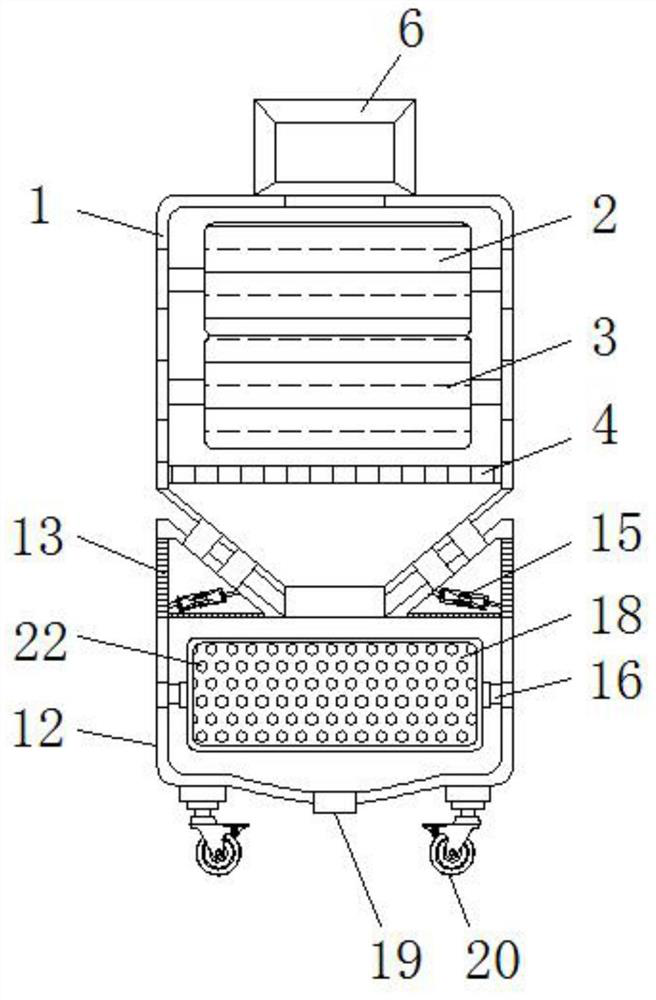 An extrusion-cutting pulverizing device for biomass energy raw materials that is easy to store