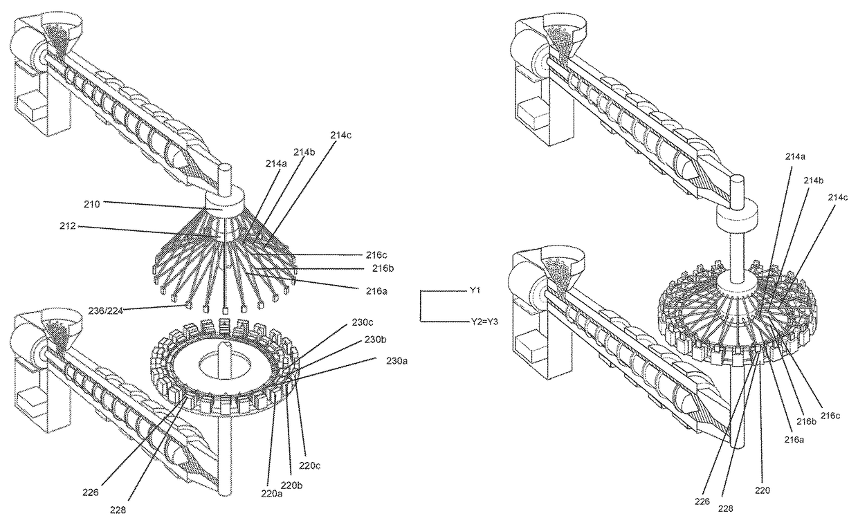 Co-injection with continuous injection molding