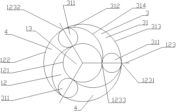 Blade automatically-opening/closing device of vertical-axis wind-driven generator wind wheel