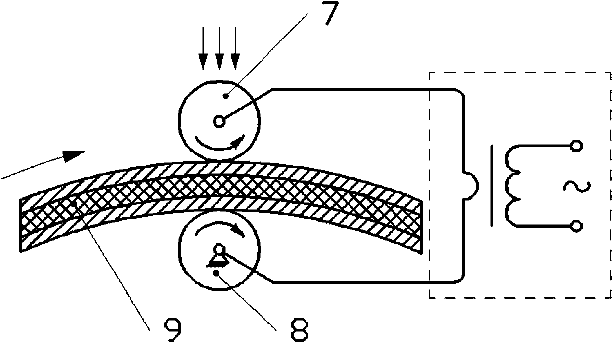 Damage repair process and device for carbon-fiber-enhanced thermoplastic super-hybrid composite laminates