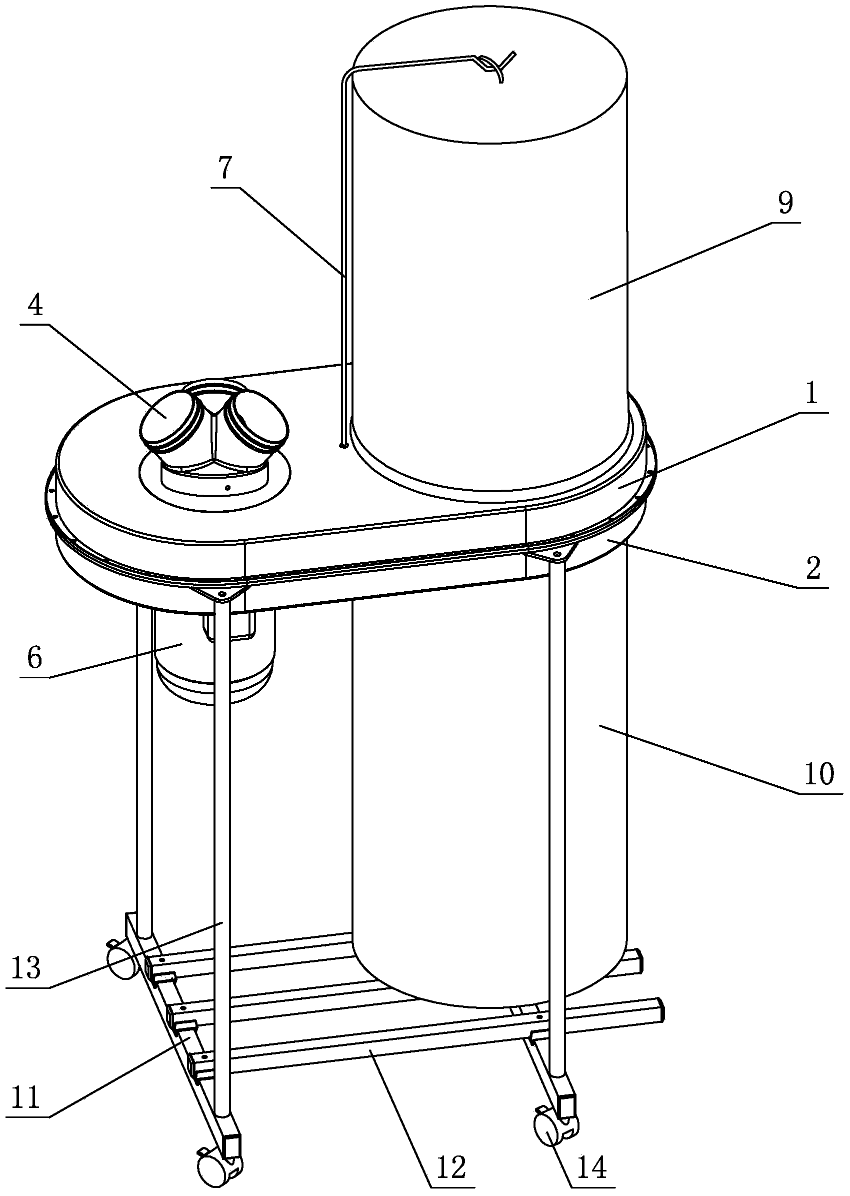 Wood-working machine dust collector and packing foam thereof