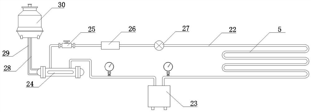 Cooling device for alloy material production