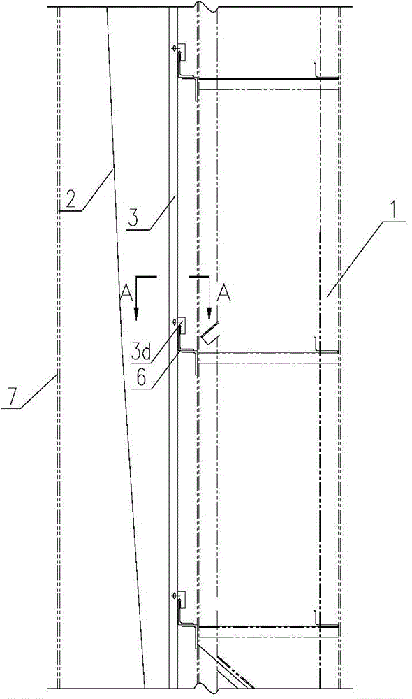 Sealing device for one-section type high-pressure rubber membrane sealing type gas holder