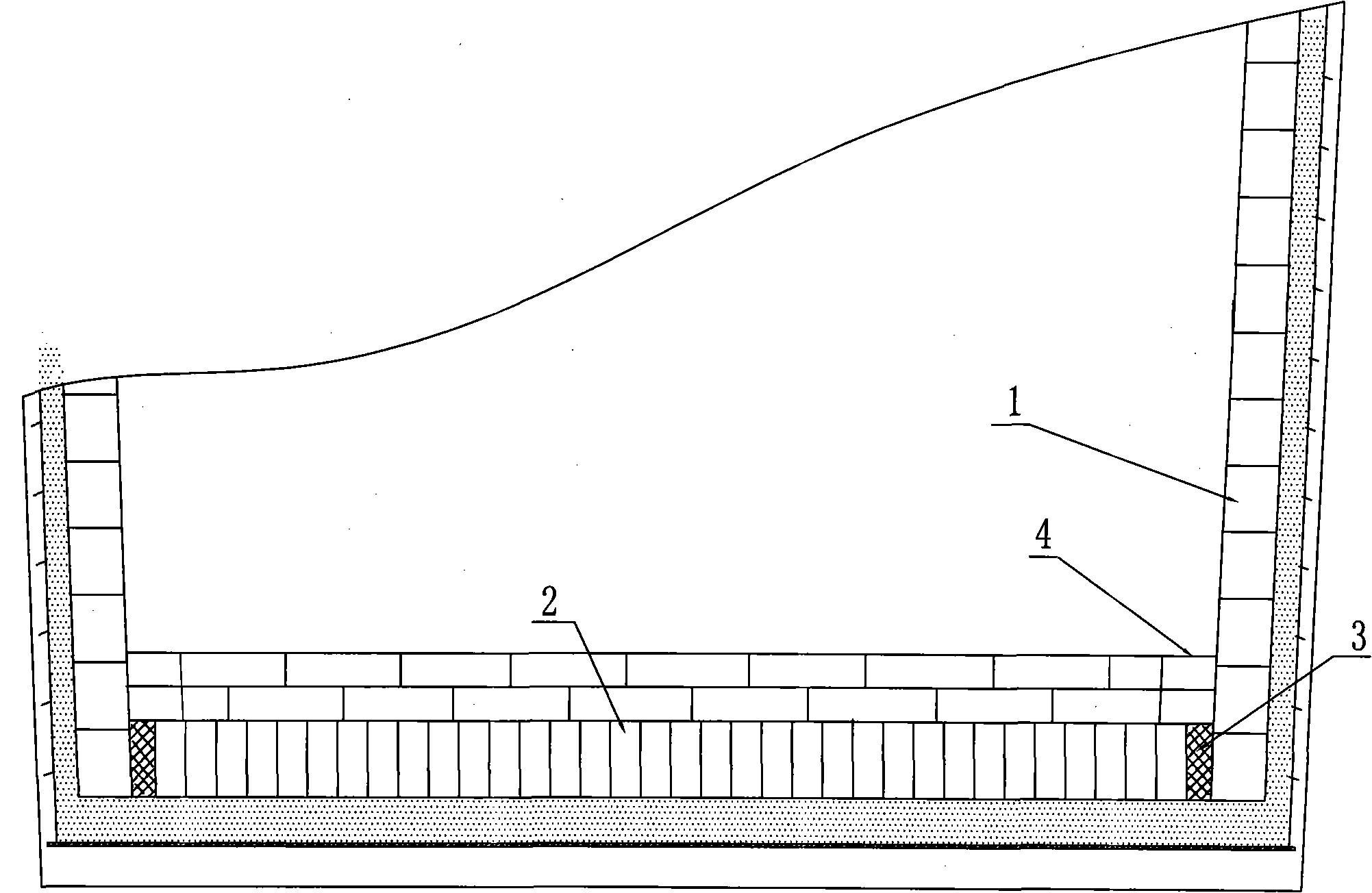 Method for laying bottom of prefabricated block ladle by using small building blocks