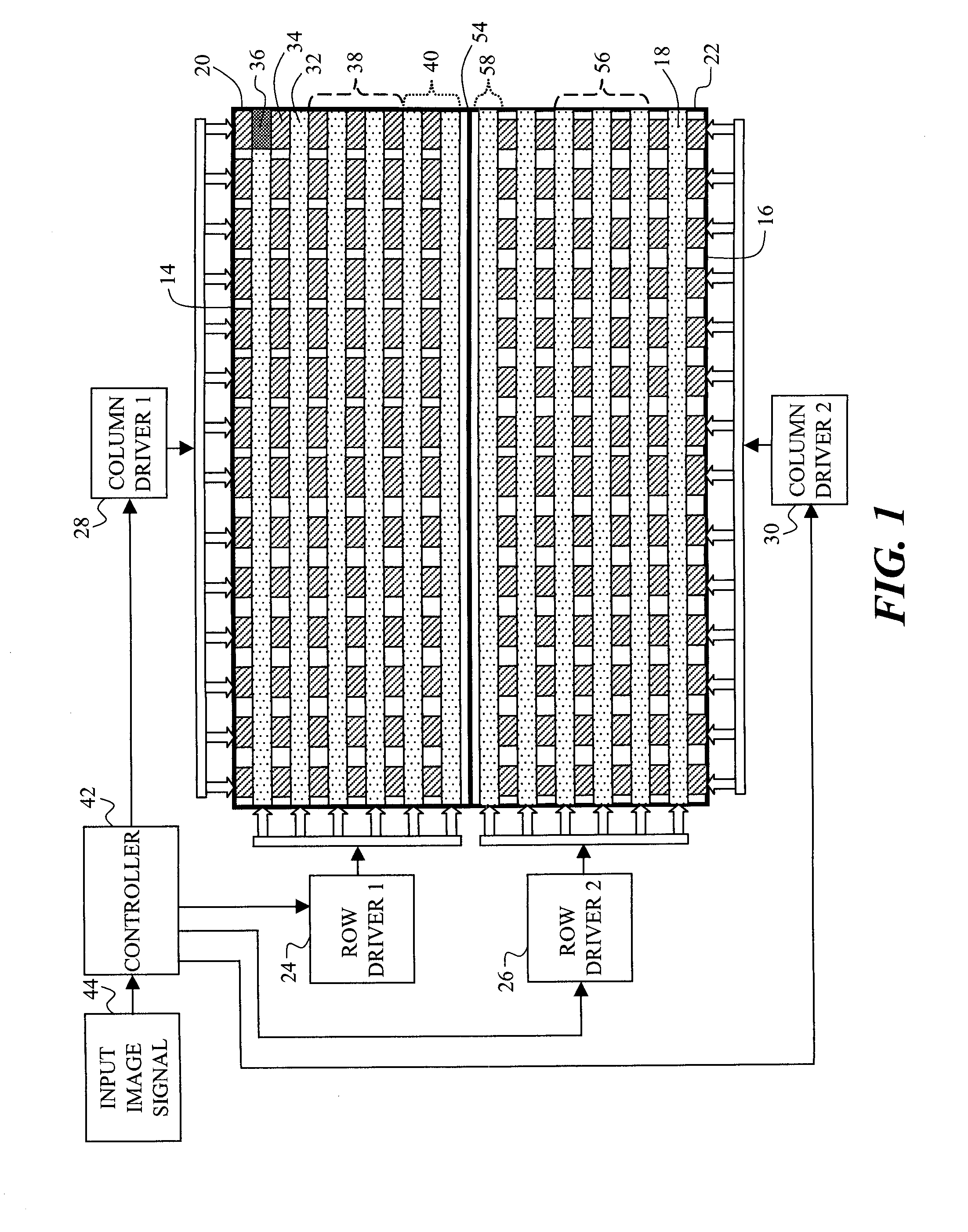 Tiled passive matrix electro-luminescent display