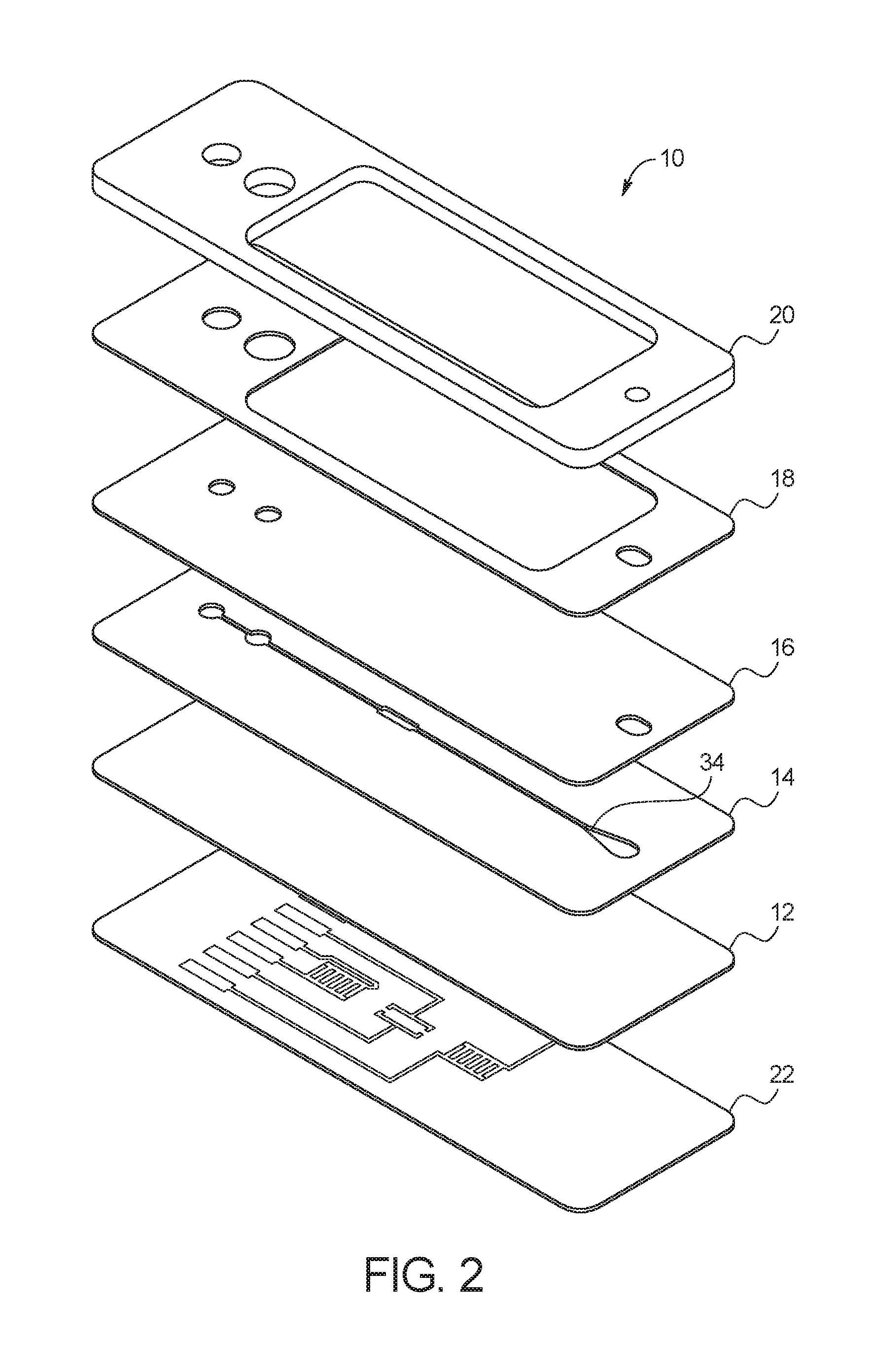 Test card for assay and method of manufacturing same