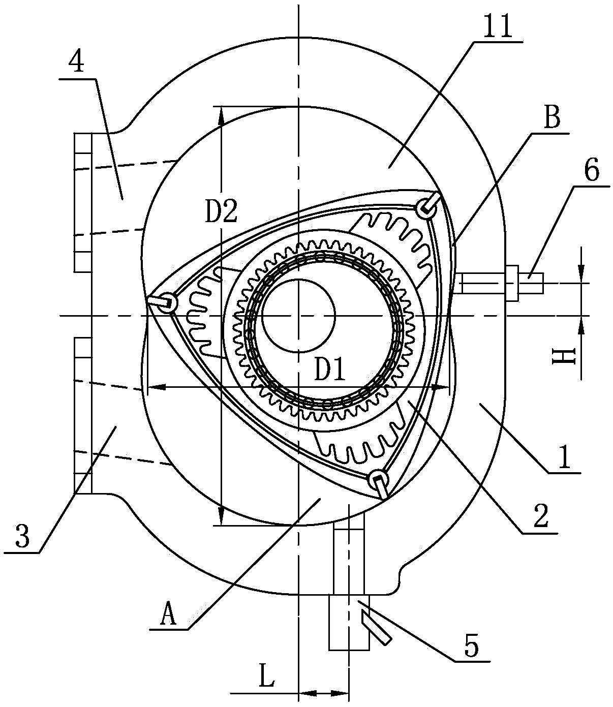 Oil-saving triangular rotor engine