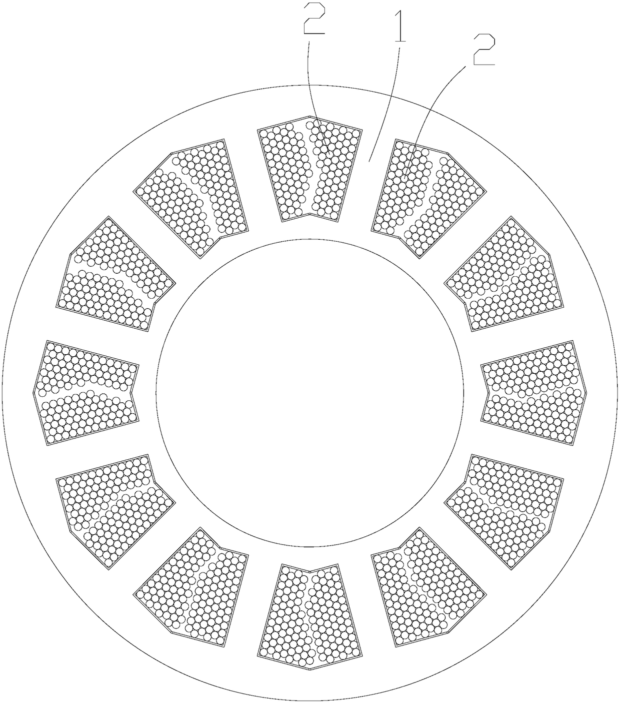 Stator block, stator and motor