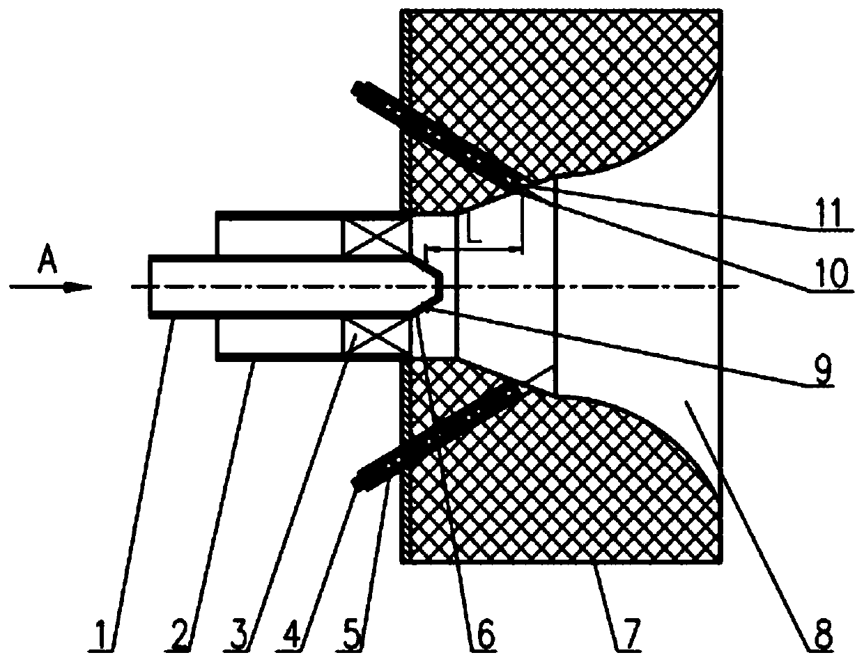 Oxygen-enriched flat flame burner and using method