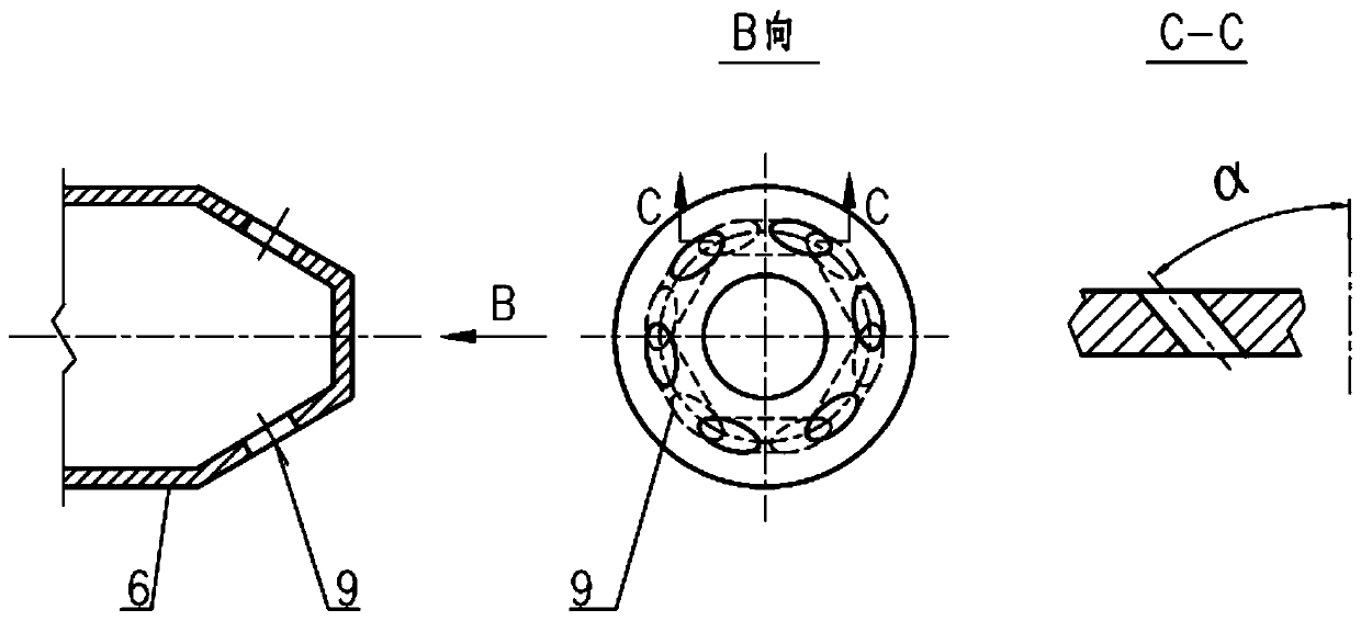 Oxygen-enriched flat flame burner and using method