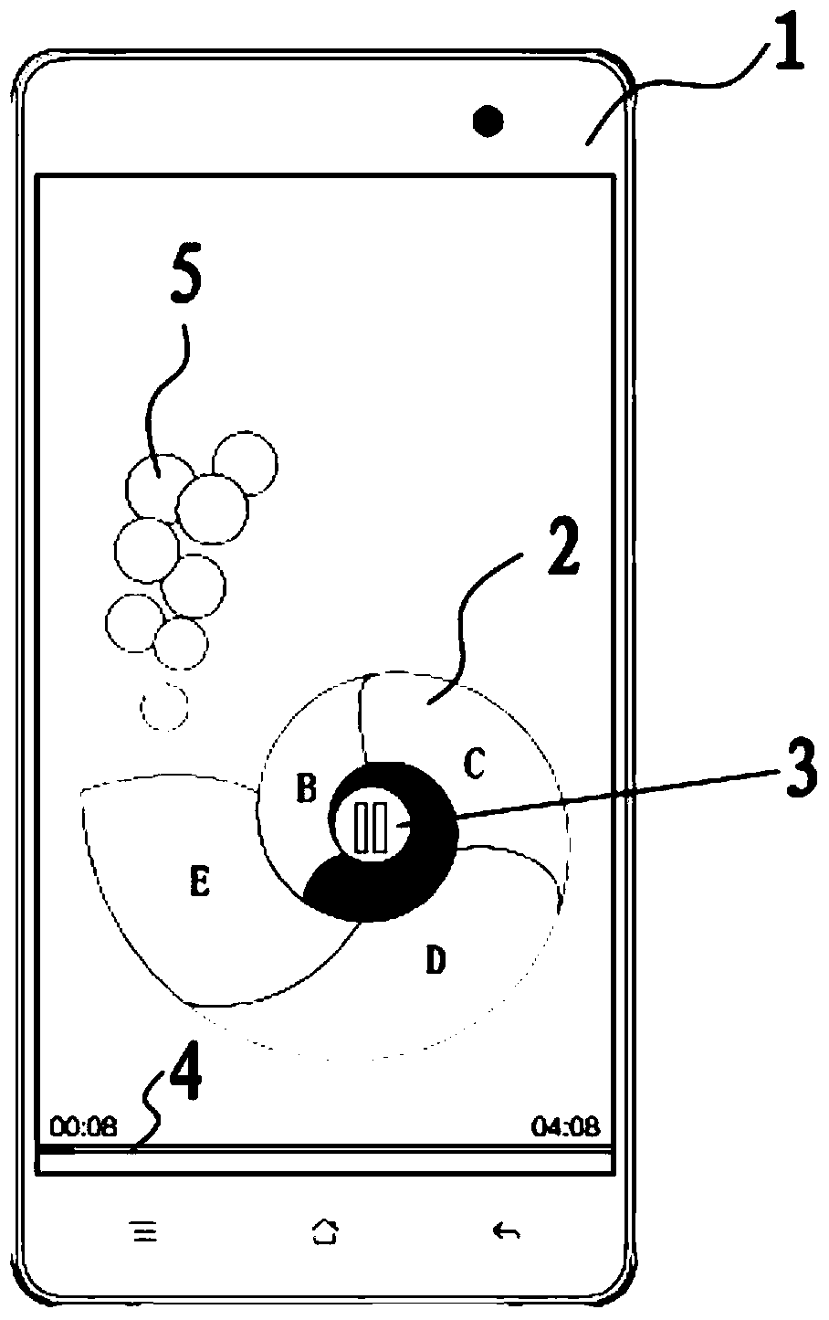 Music player and interface display method thereof, and mobile terminal