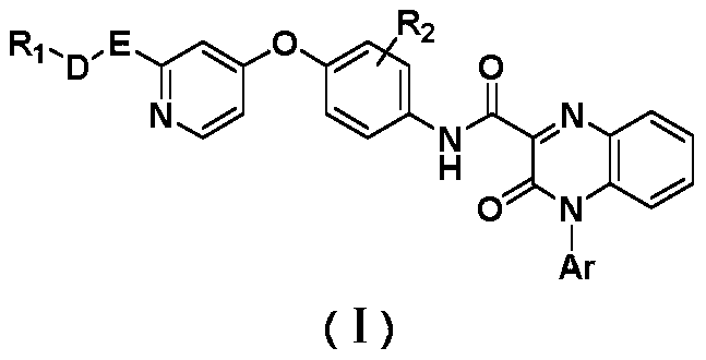 Quinoxalinone-containing 4-phenoxy pyridine compound and application thereof