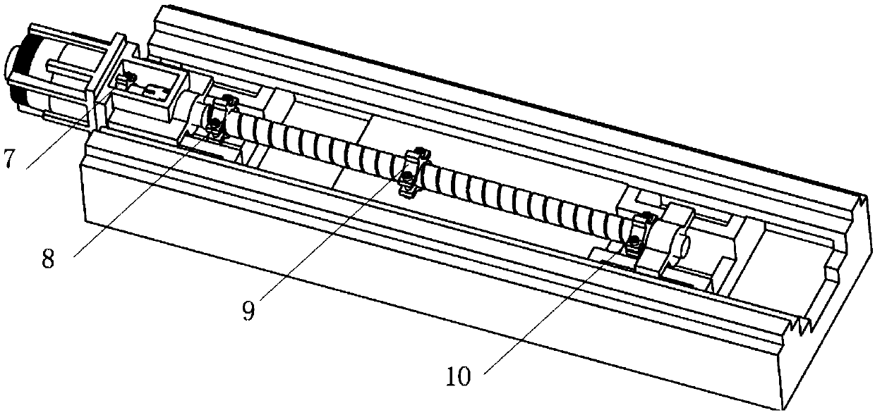 Modal test and parameter identification method for single-shaft ball screw feeding mechanical system