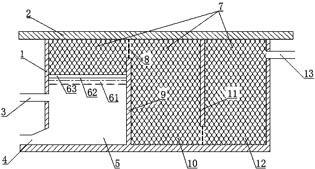 Sewage treatment device for river sewage outlet