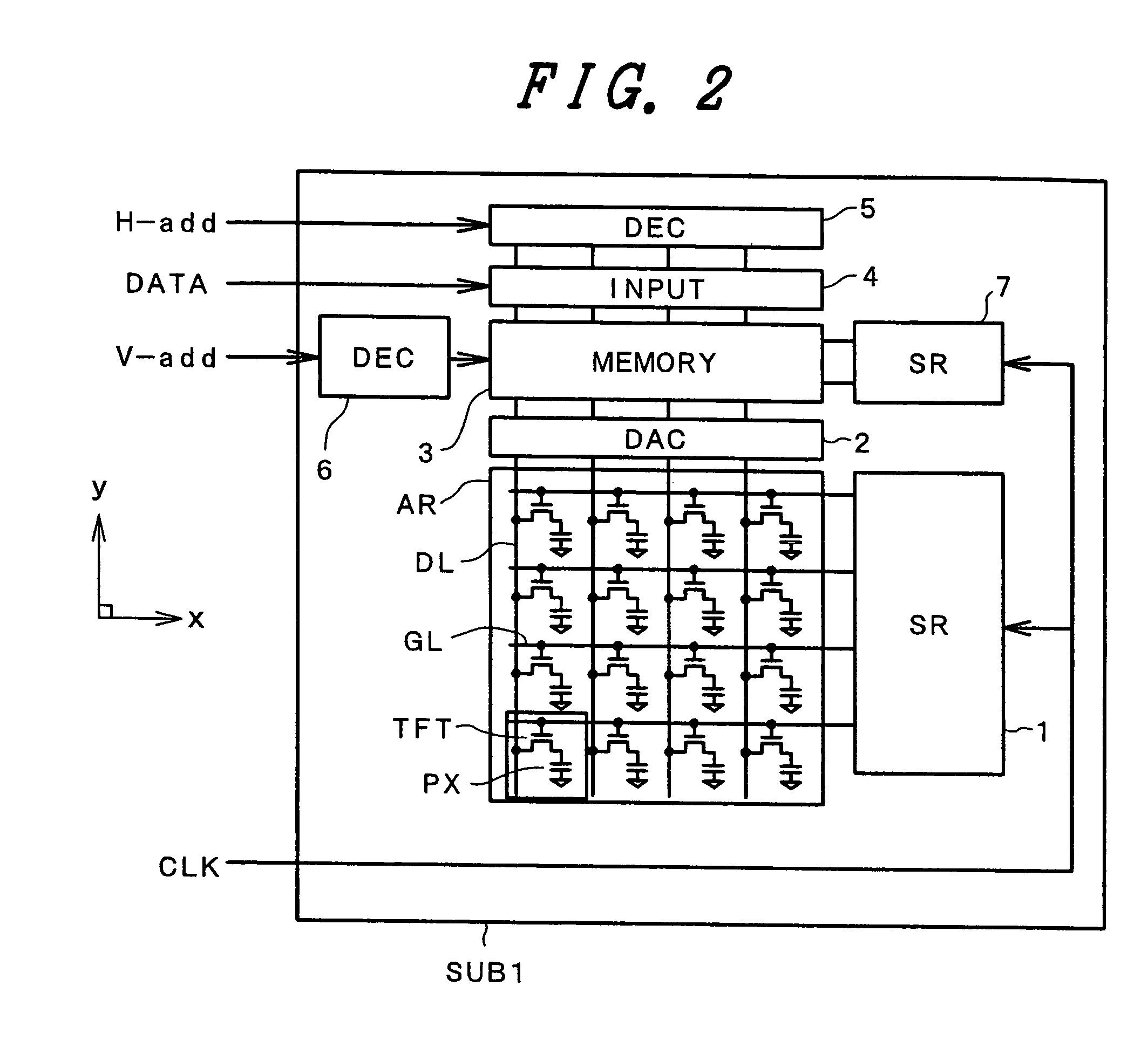 Active matrix display device