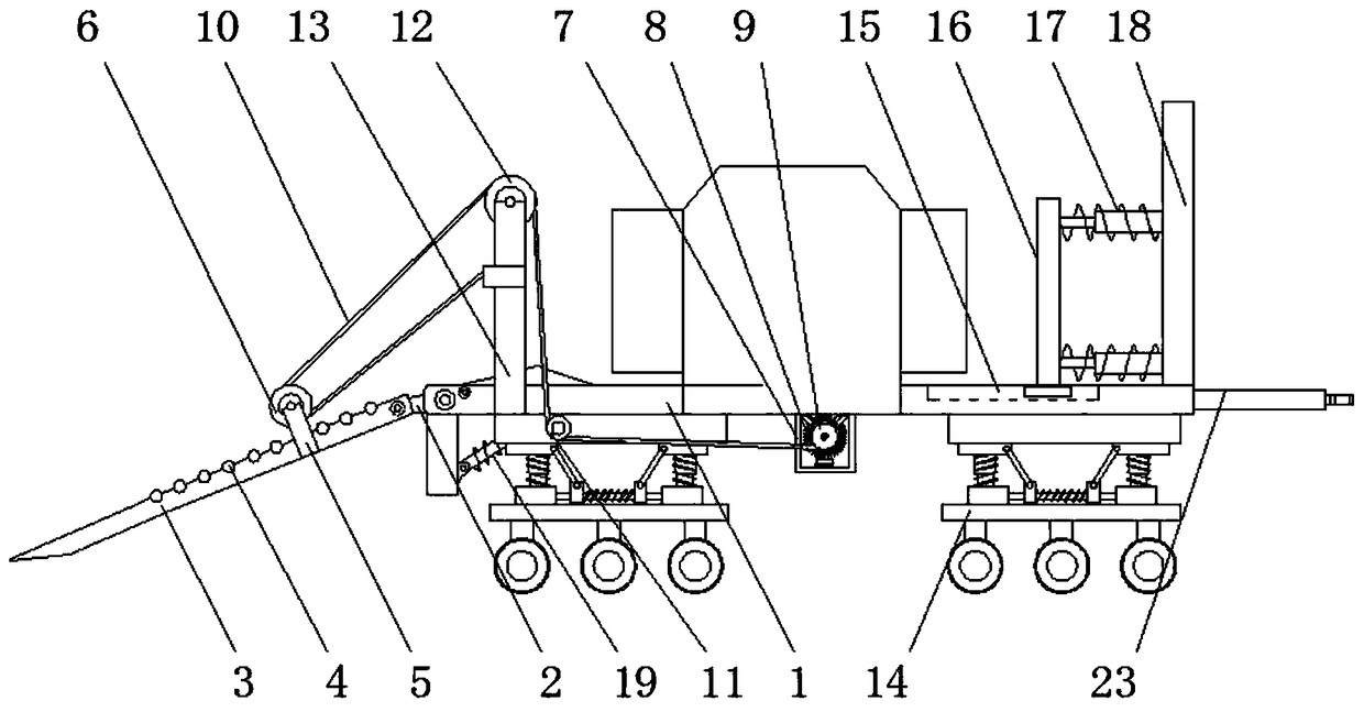 Large-scale engineer equipment transport vehicle