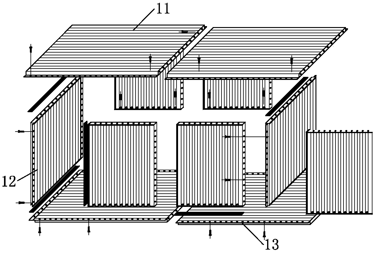 Floating type breakage integrated building block multi-tower