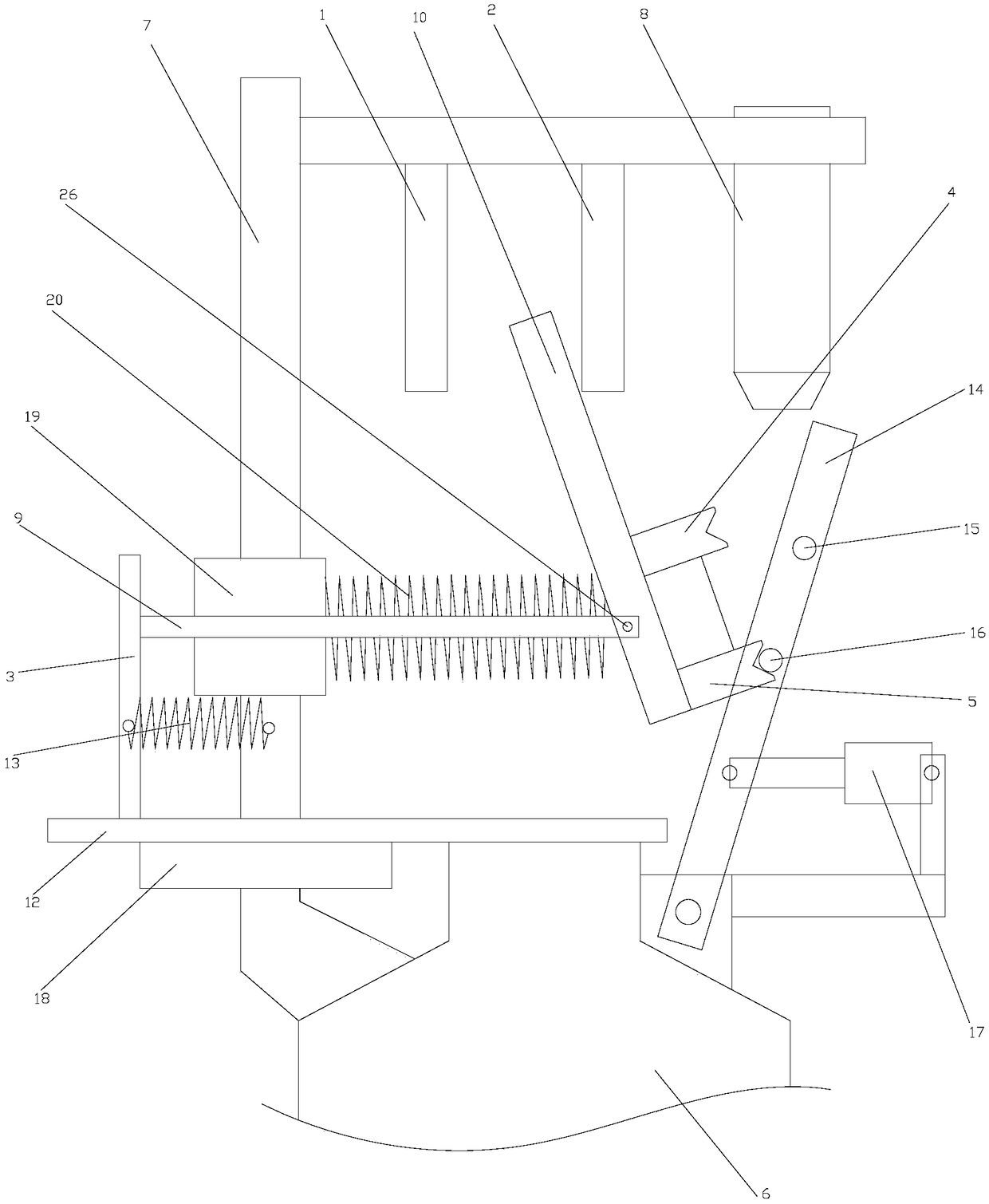 Feeding device for chemical reaction tank