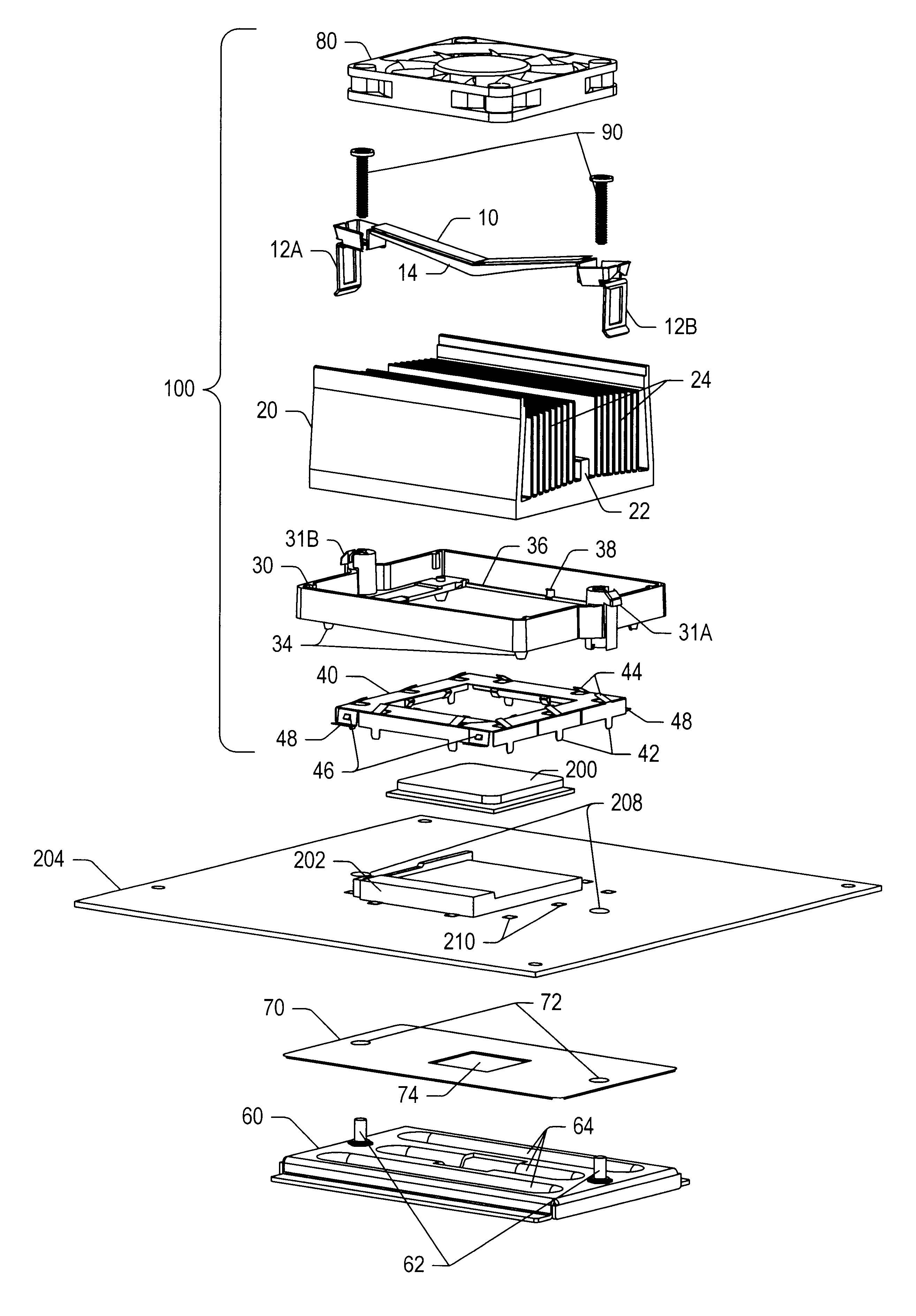 Heat sink subassembly