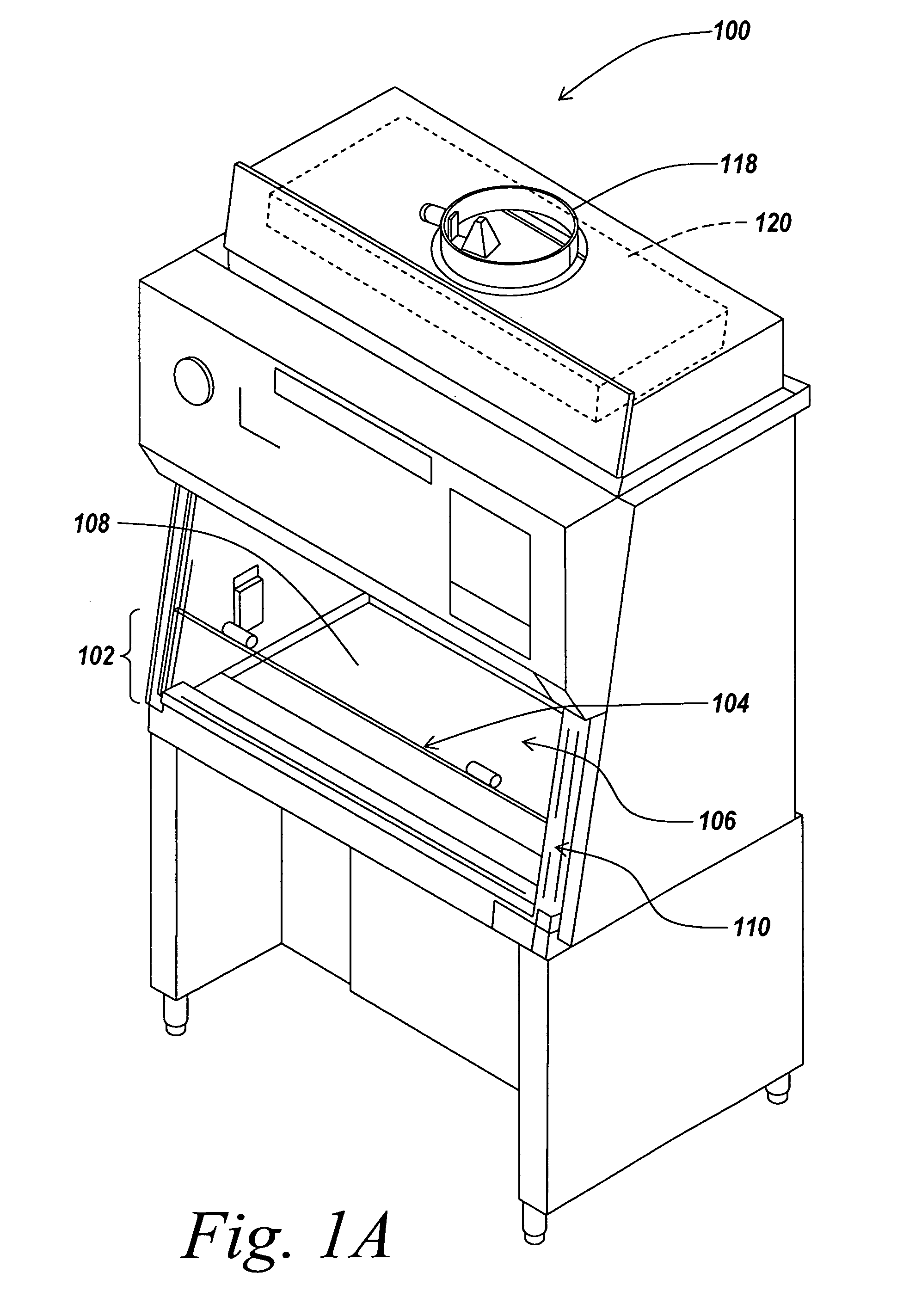 Biosafety cabinets with air filters accessible through the work chamber