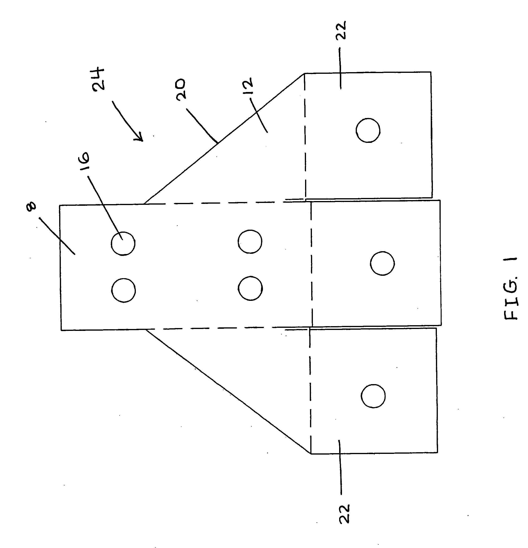 Bracket having a three-layered base