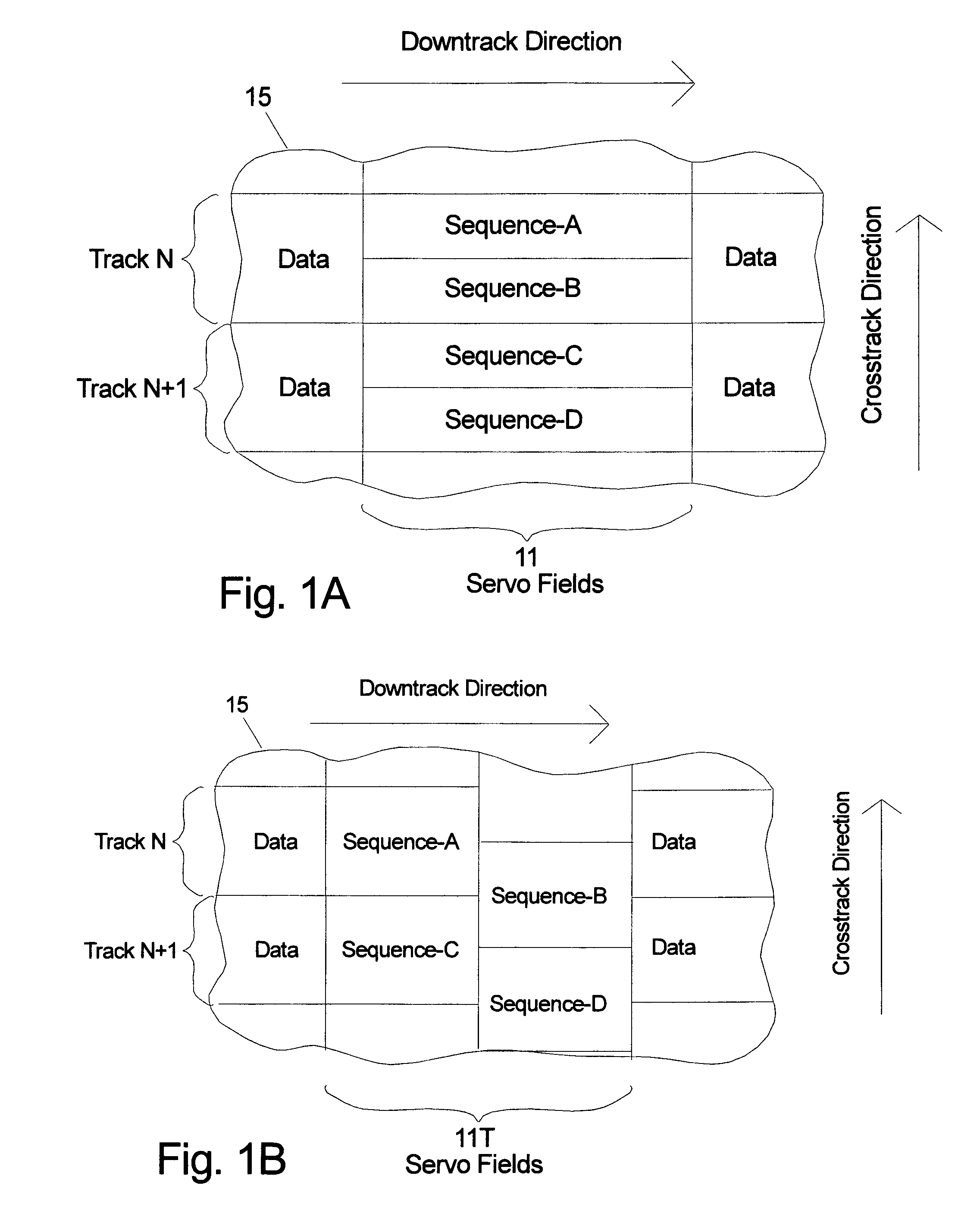 Information storage device with multiple-use fields in servo pattern