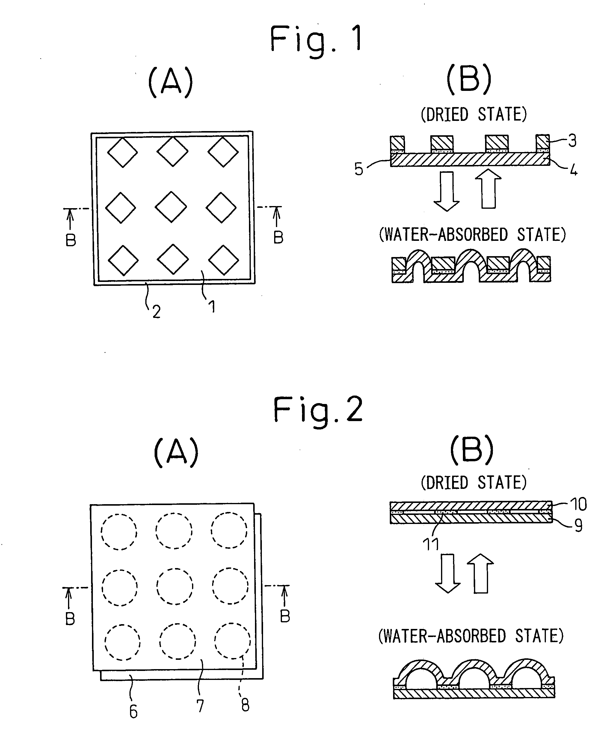 Composite Fabric Material Exhibiting Three-Dimensional Structural Change Upon Water Absorption, and Textile Products