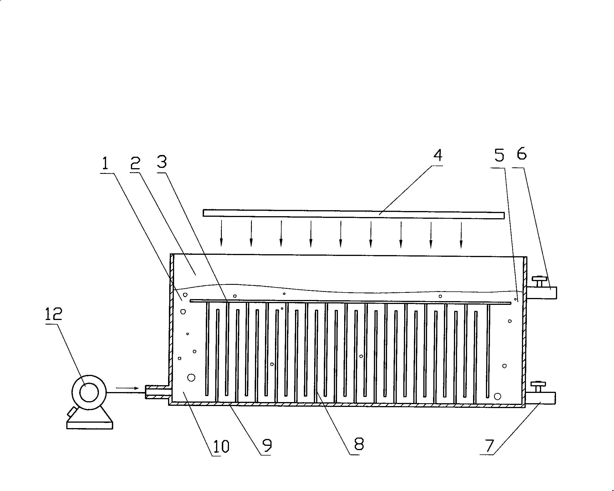 Water processing reactor integrating photocatalysis and biological degradation and method thereof