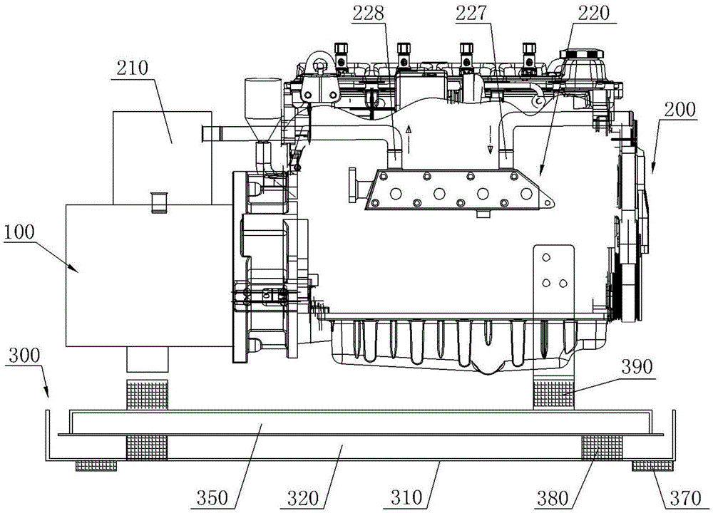 Efficient and stable yacht generator set