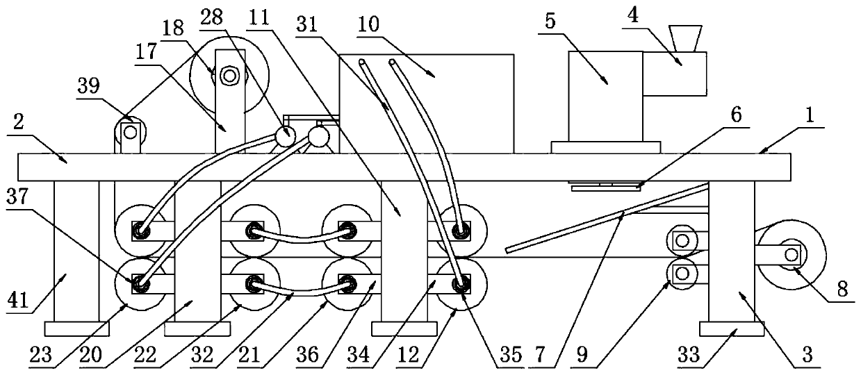 Equipment used for reinforcing composite knitted non-woven fabric