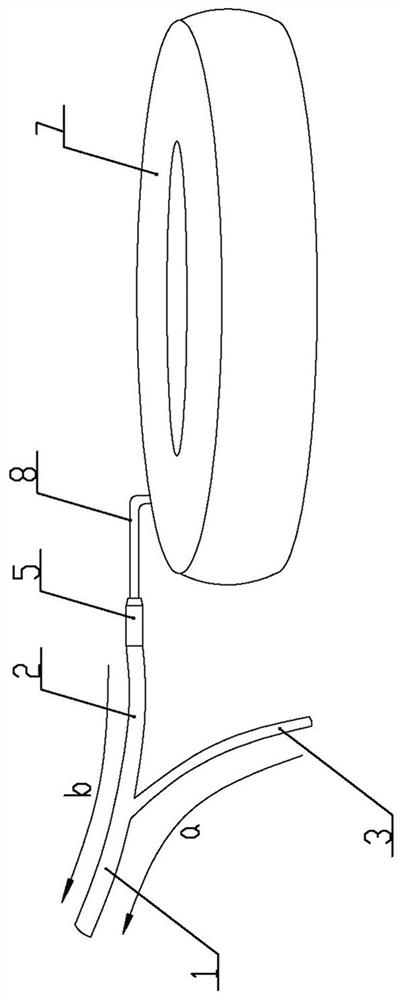 Rapid tire inflation and deflation combined tool for mining industry and use method thereof