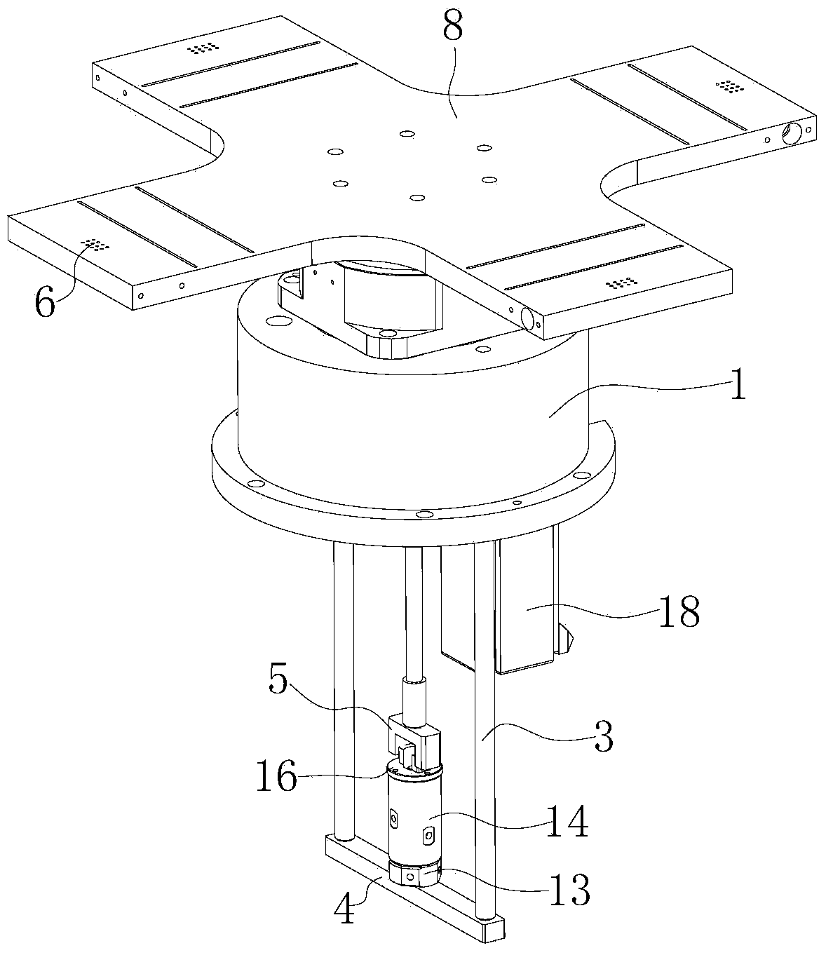 Rotating disc type multi-station automatic dispensing mechanism